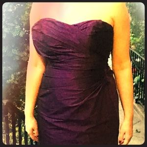 Strapless silky taffeta.